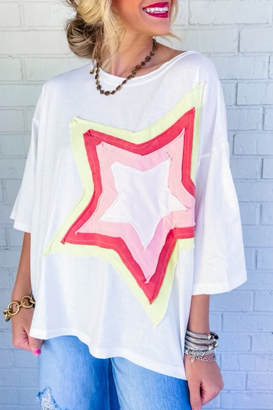 Star Patch Short Sleeve Top