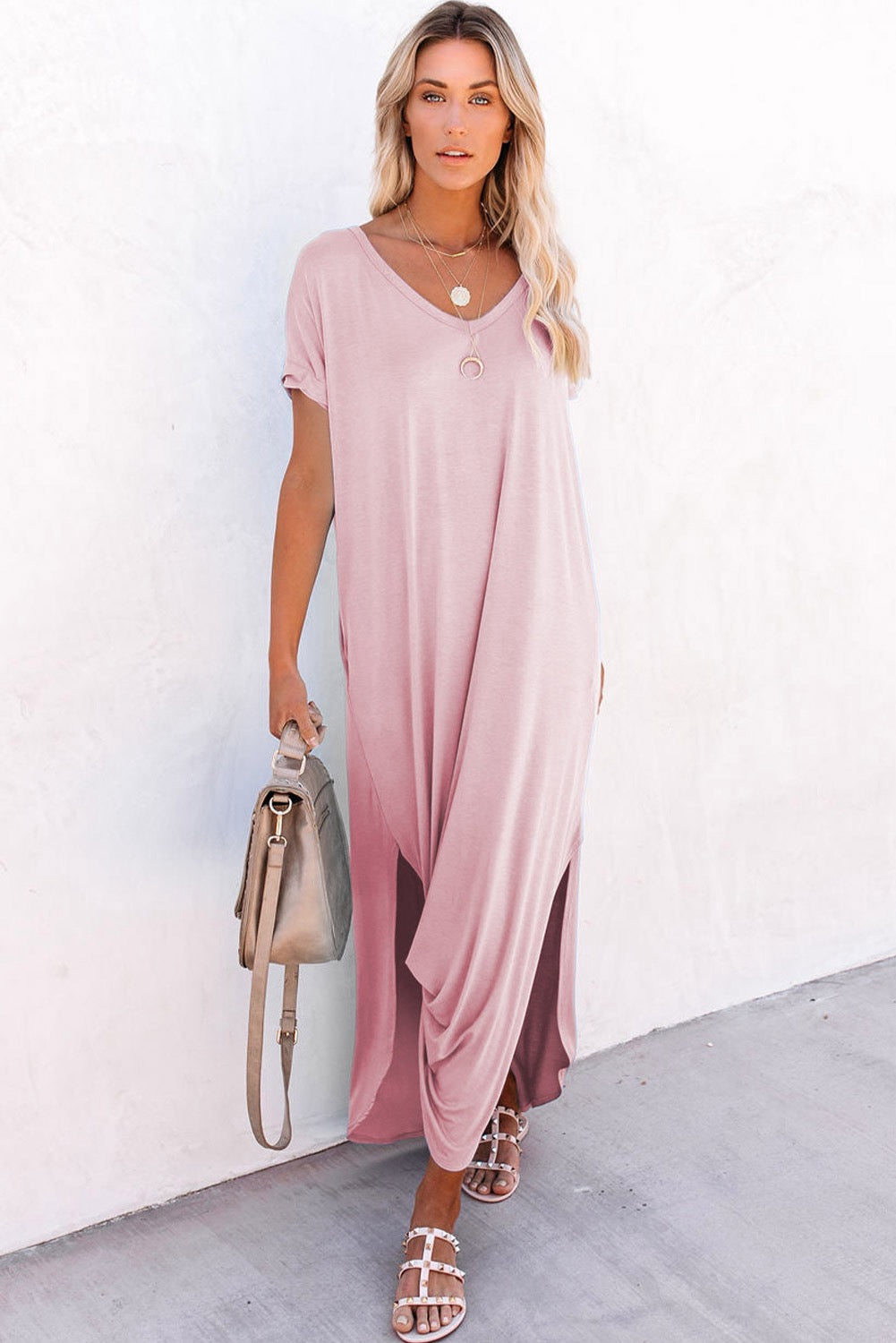 Pink Tee Maxi Dress