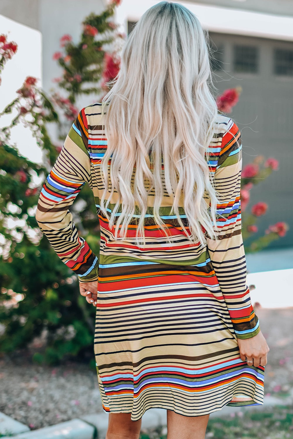 CLEARANCE: Stripe Turtleneck